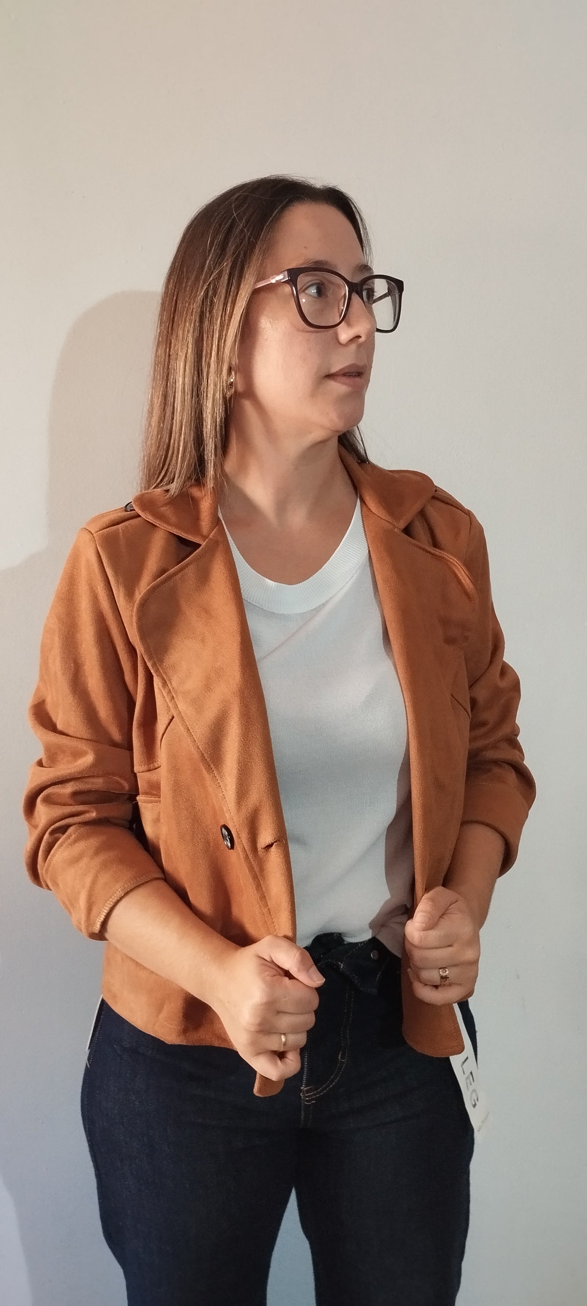 BLAZER CORTA ANTELINA - COLOR CAMEL