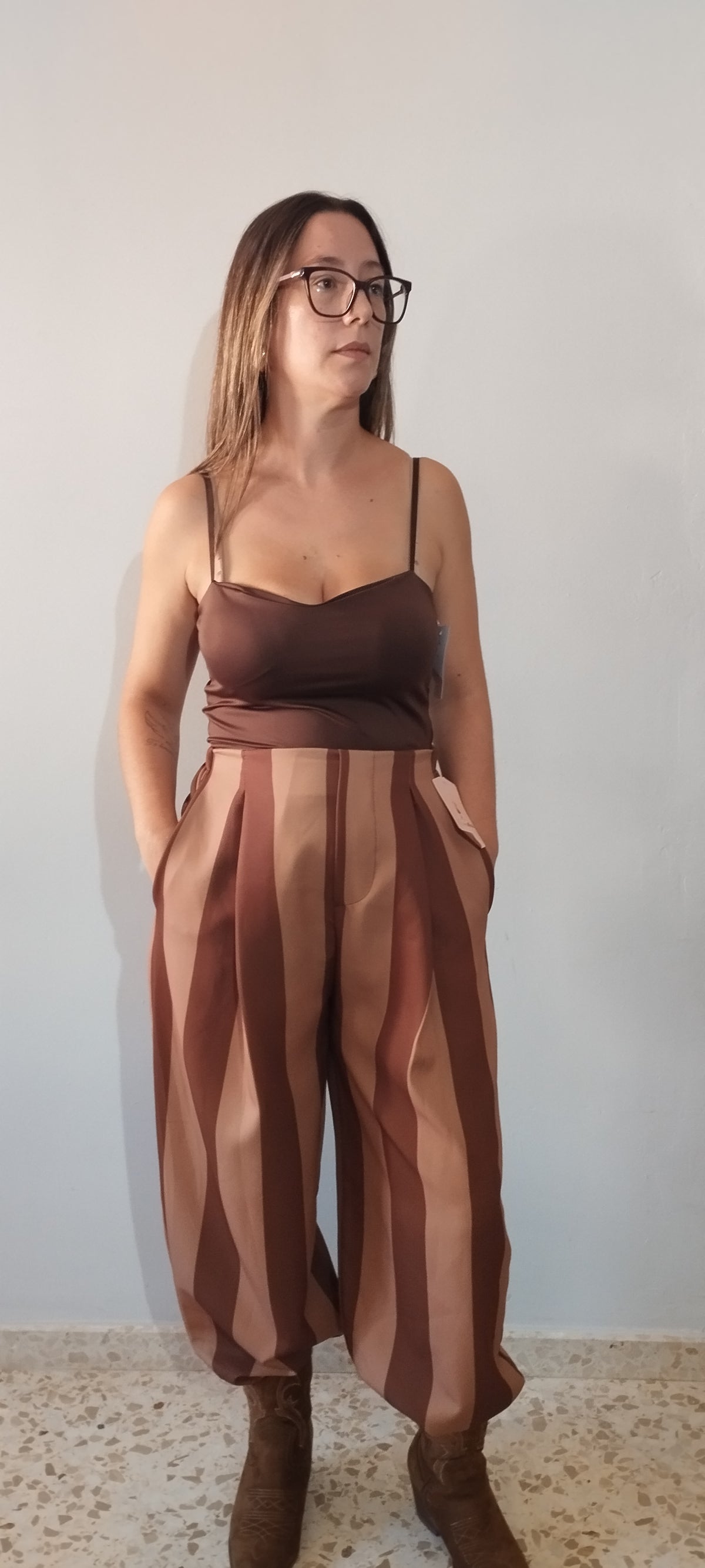 PANTALÓN BOMBACHO A RAYAS