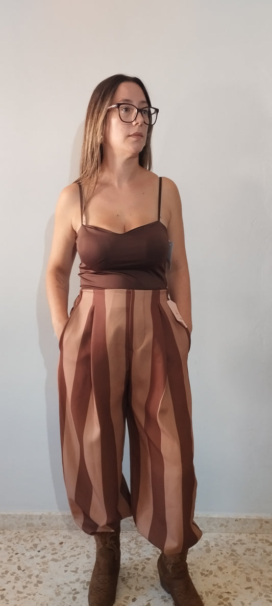 PANTALÓN BOMBACHO A RAYAS