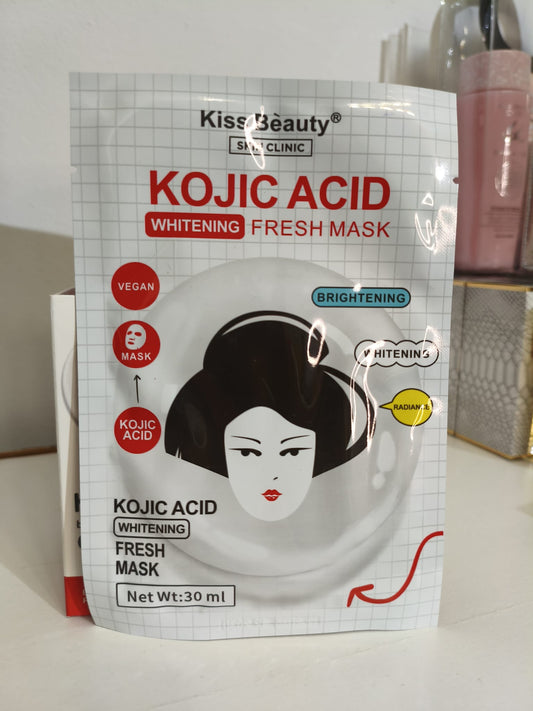 Mascarilla Facial Kojic Acid Whitening Fresh Mask – Iluminadora, Vegana y Resplandor Inmediato (30ml)  ---